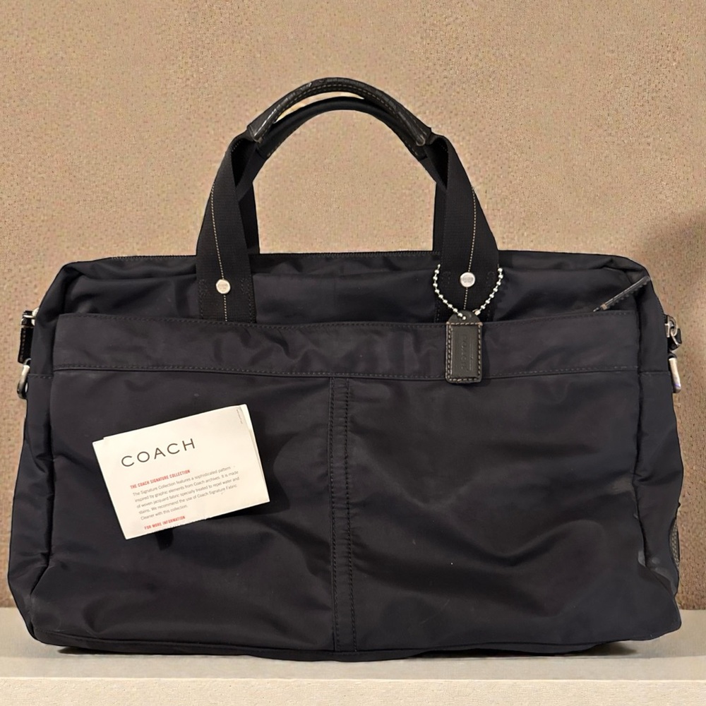Coach Men’s Black Nylon Travel Tote